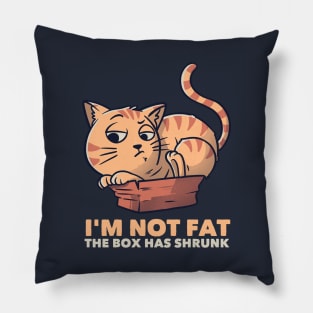 I'm Not Fat The Box Has Shrunk Funny Cat Gift Pillow