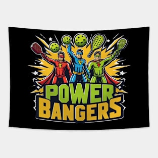 Pickleball POWER BANGERS  Superheroes #1 Tapestry