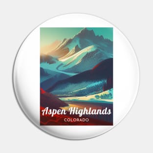 Aspen Highlands Colorado United States ski Pin