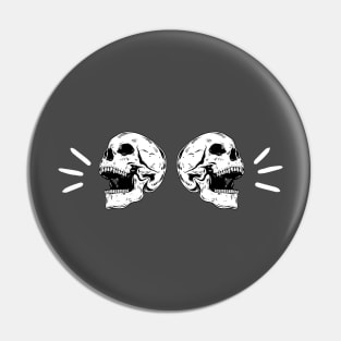 Laughing skulls Pin