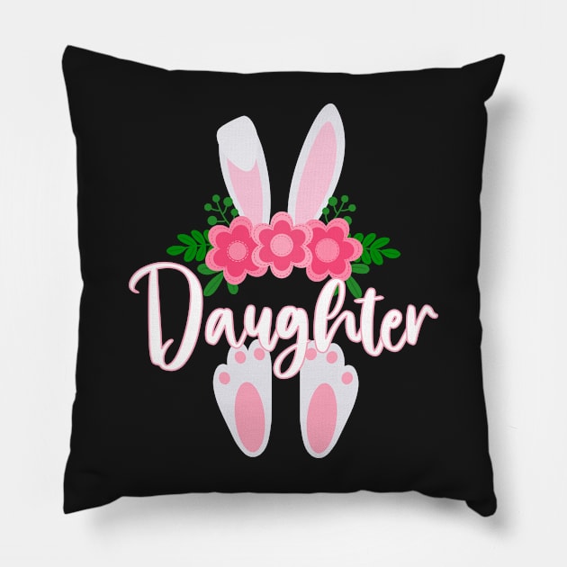 EASTER DAUGHTER BUNNY FOR HER - MATCHING EASTER SHIRTS FOR WHOLE FAMILY Pillow by KathyNoNoise