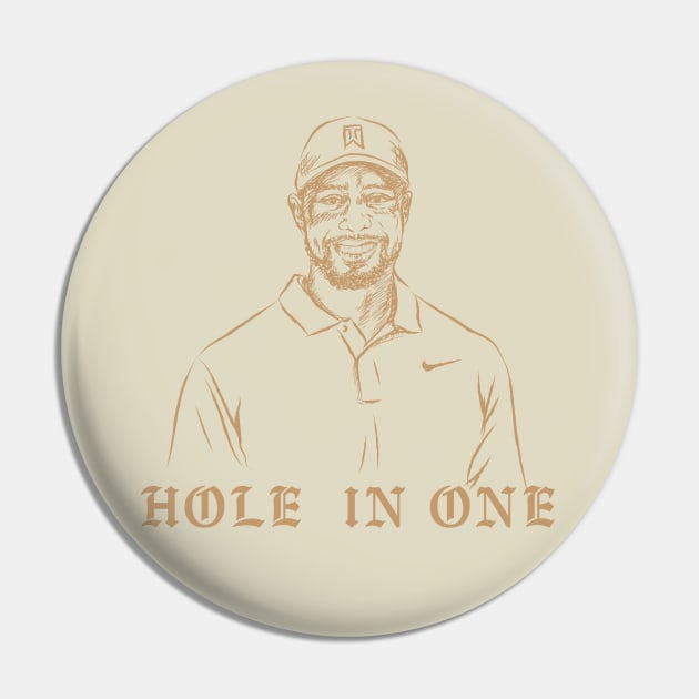 Tiger Woods Hole in One Pin by Wind Dance