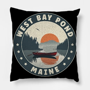 West Bay Pond Maine Sunset Pillow