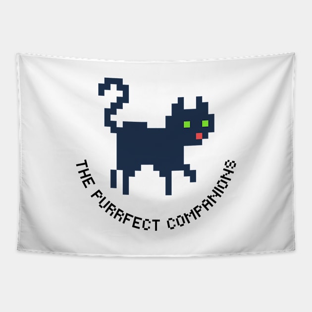 Pixel Whiskers: The Purrfect Companions Tapestry by PixelwearStore