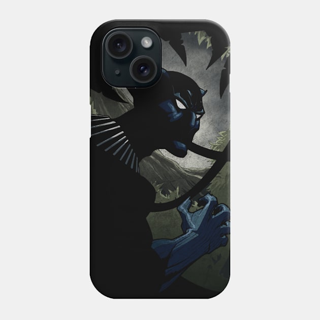 Black Panther Phone Case by korstee