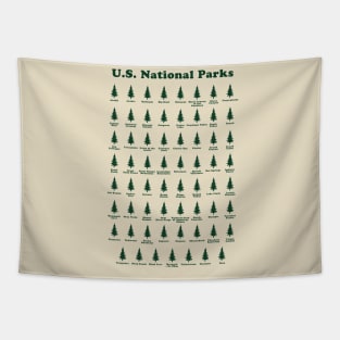 U.S. National Parks All 63 National Parks Hiking Camping Tapestry