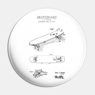 SKATEBOARD patent Pin