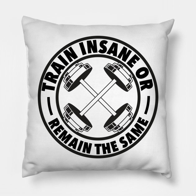 Train Insane or remain the same Pillow by SPIRITY