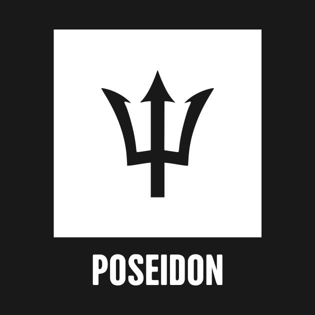 Poseidon | Greek Mythology God Symbol - Greek Mythology - T-Shirt