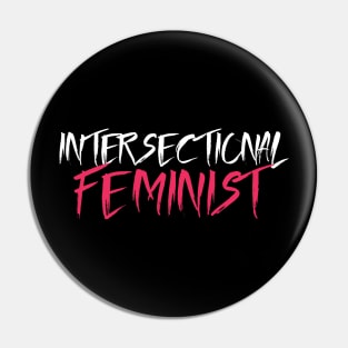 Intersectional Feminist - White Pin