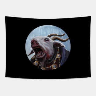 Awesome Heavy Metal Devil Demon Screaming Dead Goat Tapestry