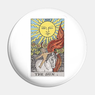 The Sun, Raider Waite Tarot, Divination Tarot Pin