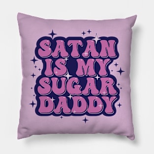 Satan is My Sugar Daddy Pastel Goth Delight Pillow