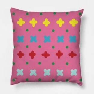 Colorful doodle crosses Pillow
