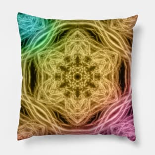 Elegant rainbow kaleidoscopes Pillow