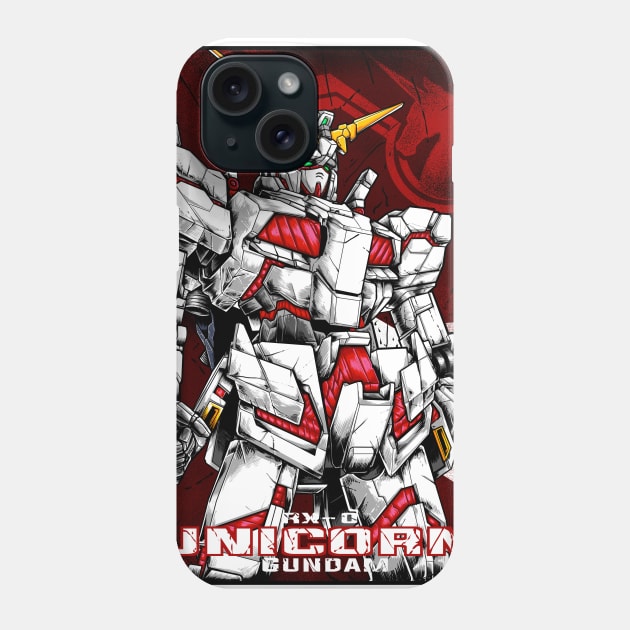 RX-0 Unicorn Gundam Phone Case by WahyudiArtwork