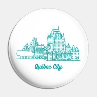 Quebec City skyline v2 Pin