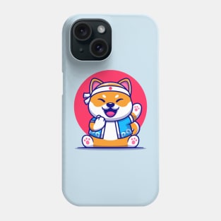 Cute Shiba Inu Dog With Japanese Costume Cartoon Phone Case