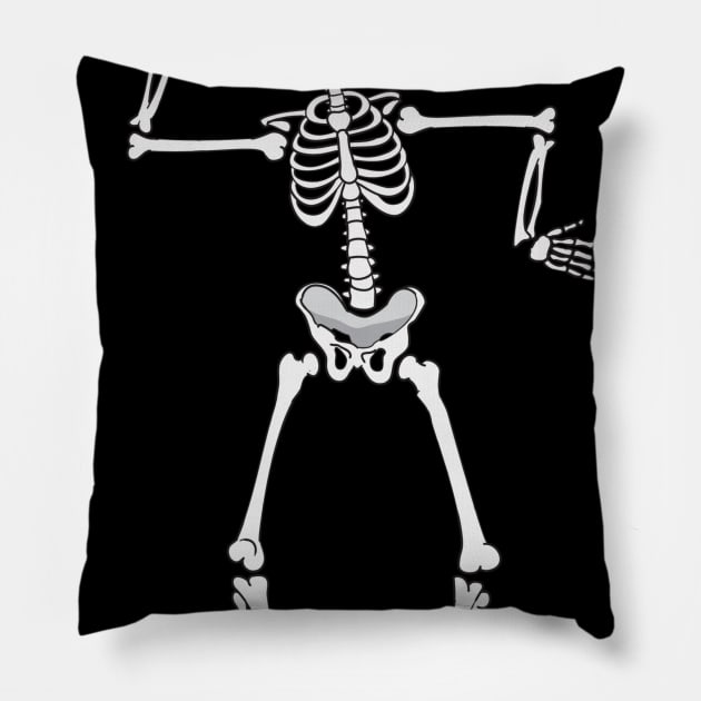 Skeleton Dancing Like an Egyption Pillow by DANPUBLIC