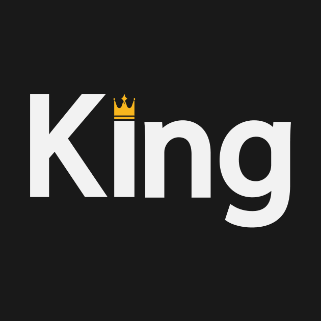 King being a king artistic typography design by DinaShalash