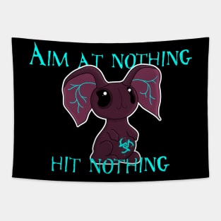 Aim at Nothing Bunny Tapestry