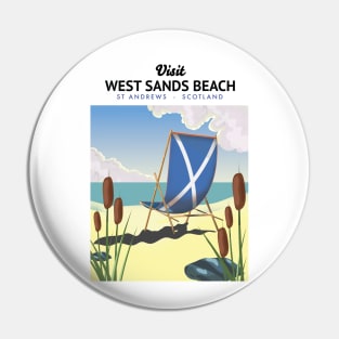 West Sands Beach, St Andrews Scotland beach poster Pin