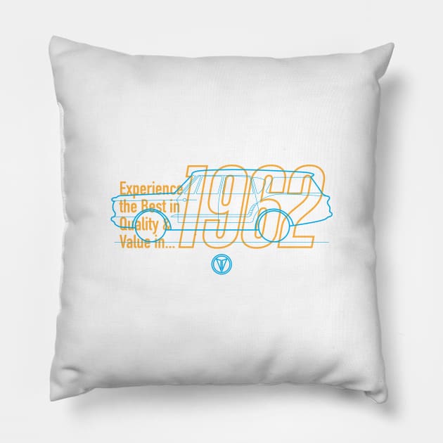 62 Valiant (Wagon) - Best in Value Pillow by jepegdesign
