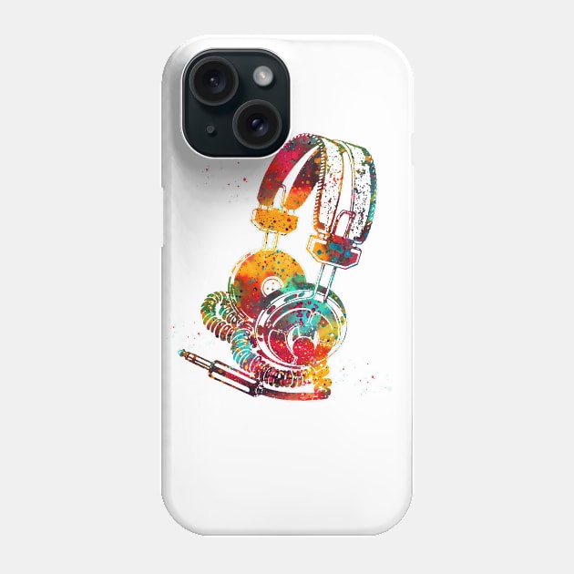 Headphones Phone Case by erzebeth