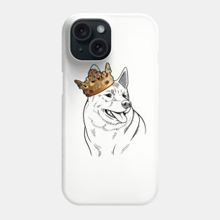 Norwegian Elkhound Dog King Queen Wearing Crown Phone Case