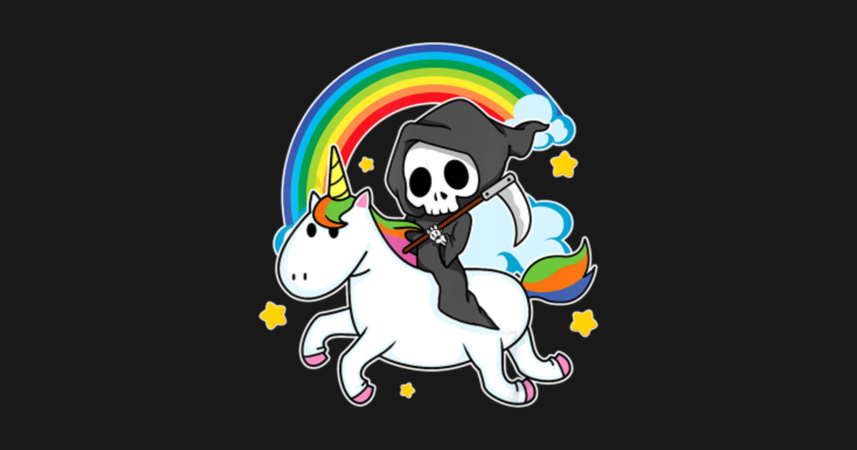 Halloween Unicorn Costume Grim Reaper - Grim Reaper Riding Unicorn ...