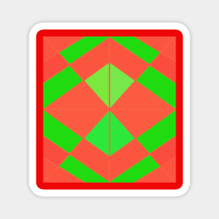 Red and Green pattern Magnet