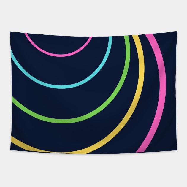 Wave Circle Tecture Tapestry by WaltzConer