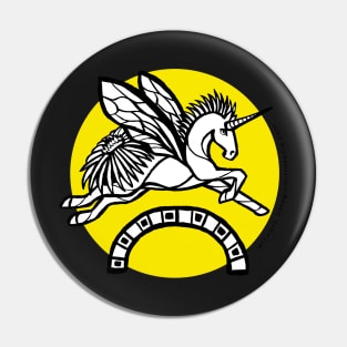 Buzzy Bee Unicorn Pegasus — Inktober Unicorn illustration series Pin