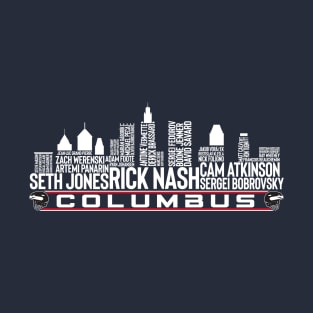 Columbus Hockey Team All Time Legends, Columbus City Skyline T-Shirt