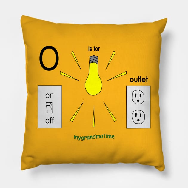 O is for outlet Pillow by mygrandmatime