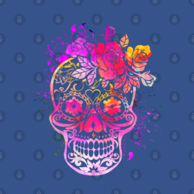 Disover Sugar Skull Day Of The Dead Neon Colors - Sugar Skull - T-Shirt