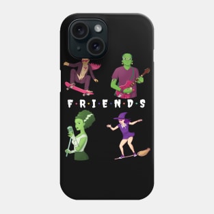 Vampire, Witch, Frankenstein Monsters Funny Halloween Design Phone Case