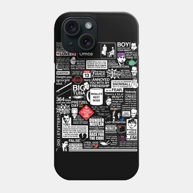 Wise Words From The Office - The Office Quotes Phone Case by huckblade