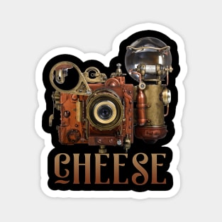 Unique Steampunk Camera Say CHEESE Flash Filmmaker Magnet