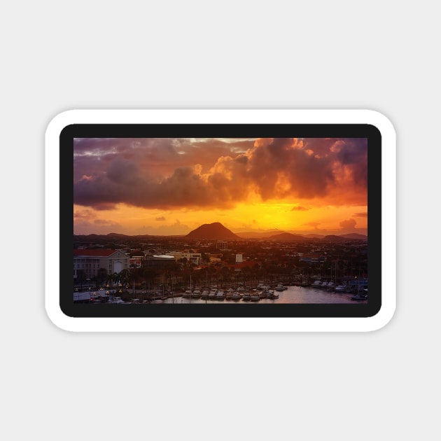 Aruba Sunrise Magnet by algill