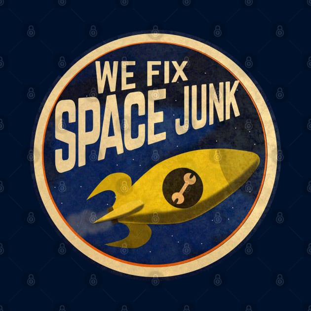 We Fix Space Junk Logo (round) by Battle Bird Productions