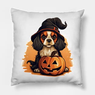 Halloween Cavalier King Charles Spaniel Dog #2 Pillow