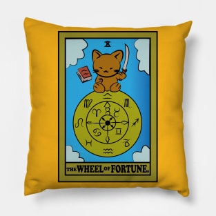 TAROT CARDS | THE WHEEL OF FORTUNE. | CAT Pillow