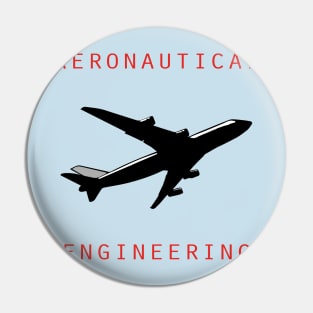 Aeronautical engineering text and airplane picture Pin