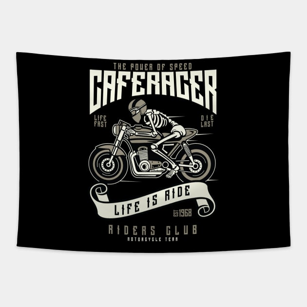 cafe racer Tapestry by ramonagbrl