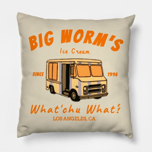 Big worm's ice cream wahtcu want los angeles ca Pillow by Gilangdiska