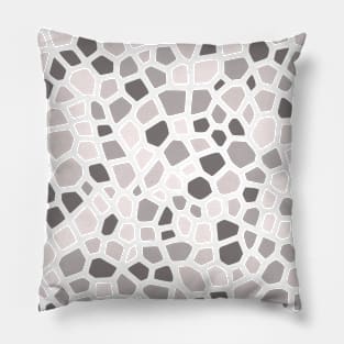 Gravel Styled Grey Cream Abstract Art Pillow