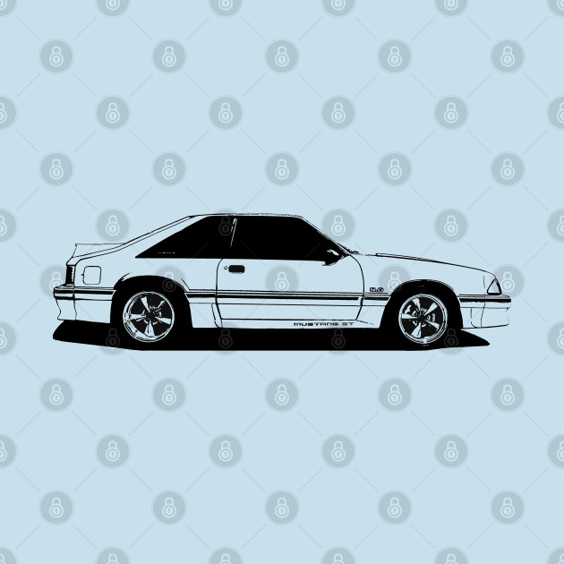 front/profile Ford Mustang GT (foxbody) - stylized by mal_photography