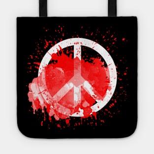 Peace of a Rainbow - Red White Tote