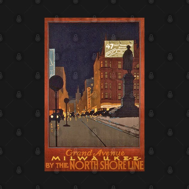 Milwaukee - Grand Avenue - Vintage Travel Poster by Culturio